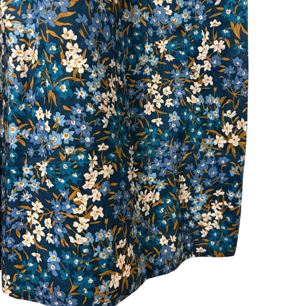 J Crew Smocked neck puff-sleeve top in Liberty Sea Blossoms Print M - Picture 5 of 9